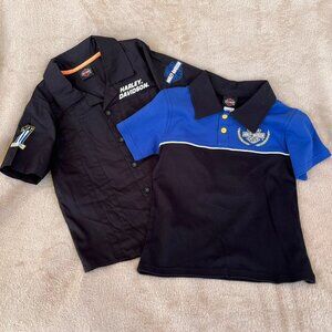 HARLEY DAVIDSON BOYS SHOP SHIRT AND POLO SHIRT